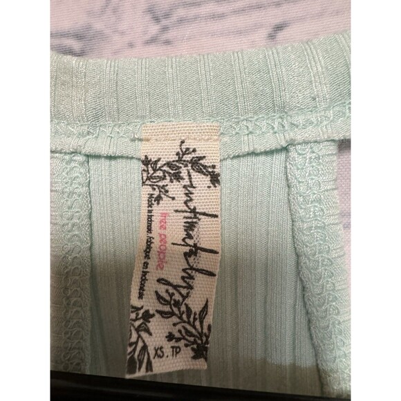 Intimately Free People Mint Green Tank top Spandex Racerback Bodysuit Size XS/S - Picture 2 of 8